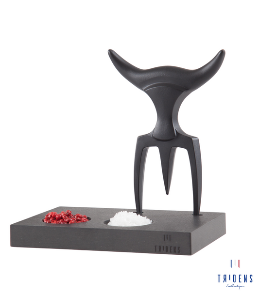 Fourchette Tridens ONYX édition limité ( limited édition) avec socle de présentation en paperstone