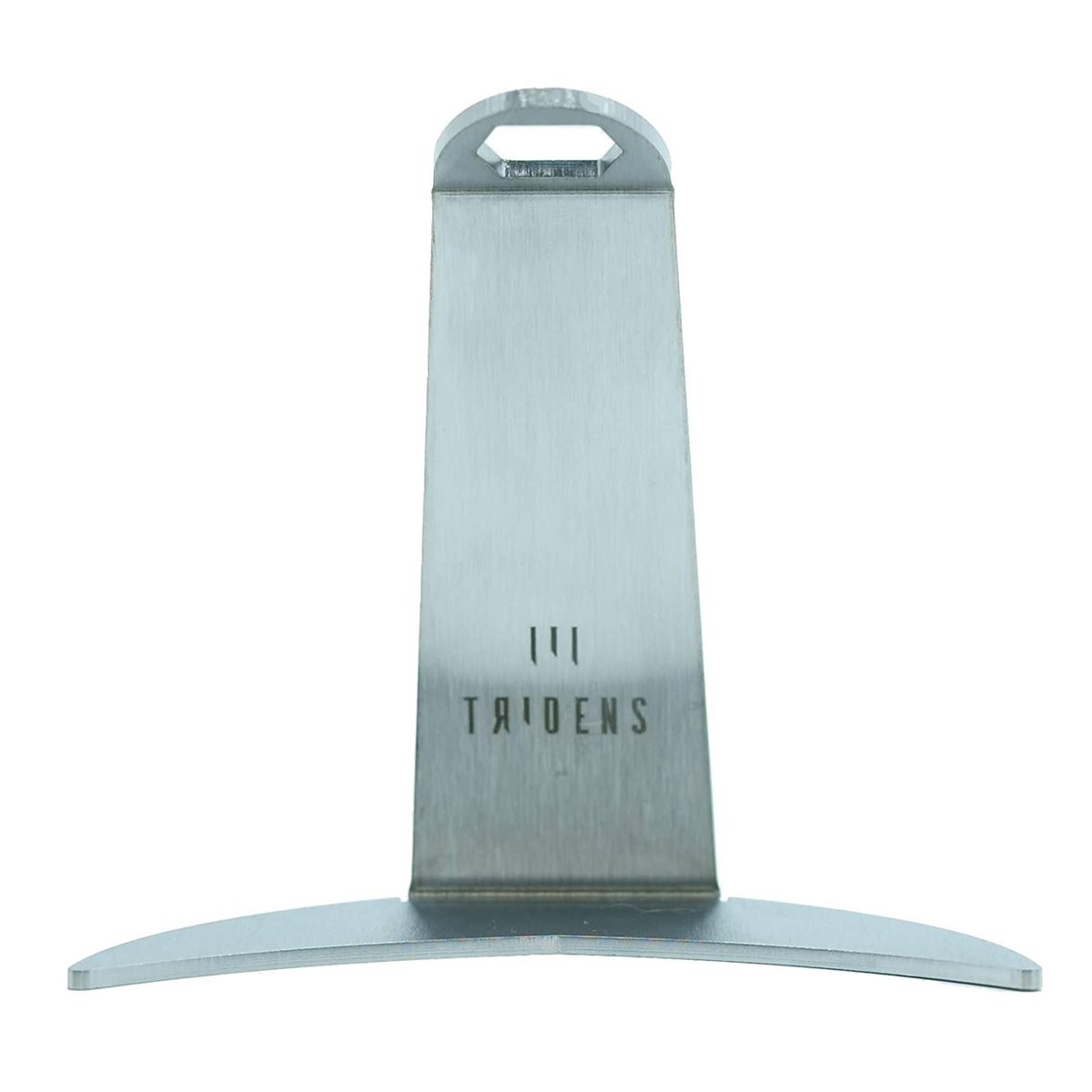Tridens Hand Finished Ergonomic Brushed Stainless Steel Fork With Stainless Steel Holder